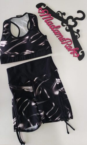 Conj Short Preto com Branco
