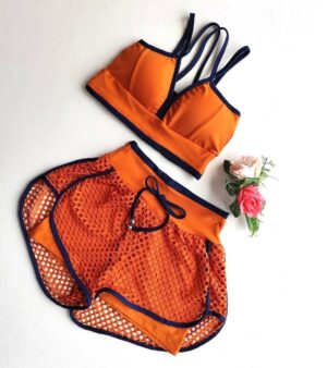 Conj Short Duplo Laranja