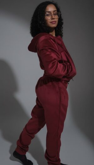 Conj Calça Moletom vinho